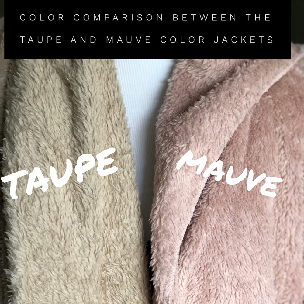 SALE!!!!✨LAST 1!✨Taupe Teddy Bear Soft Cozy Jacket - Picture 6 of 7